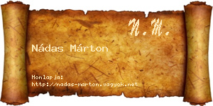 Nádas Márton névjegykártya